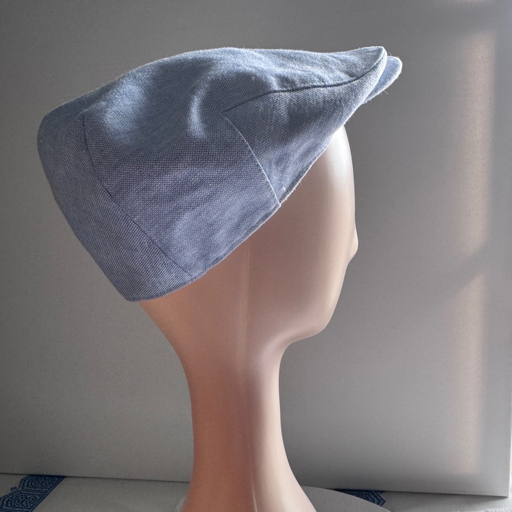 Borges & Scott The Sammy Irish Linen Flat Cap Light Blue Size Small 56cm Newsboy - Picture 8 of 14